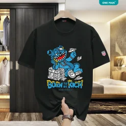 Áo thun nam nữ in hình Born To Be Rich - AP245 - Đen