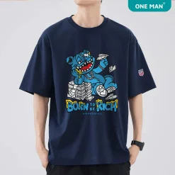 Áo thun nam nữ in hình Born To Be Rich - AP245 - Nam