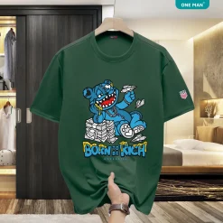 Áo thun nam nữ in hình Born To Be Rich - AP245 - Xanh lá