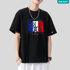 Áo phông nam nữ mùa hè in hình Paris - AP247 - Nam 1