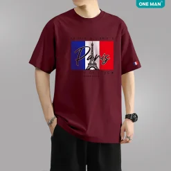 Áo phông nam nữ mùa hè in hình Paris - AP247 - Nam 2