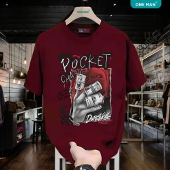 Áo thun nam nữ in hình cá tính - AP248 - Đỏ