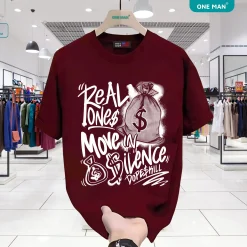 Áo thun nam nữ cotton 100% - AP249 - Đỏ