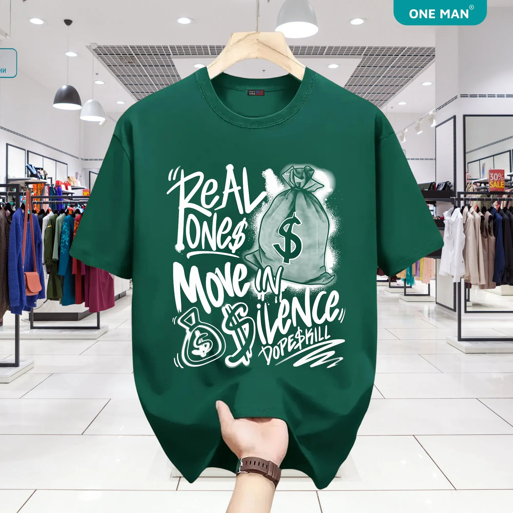 Áo thun nam nữ nhập khẩu - AP249 - Xanh lá