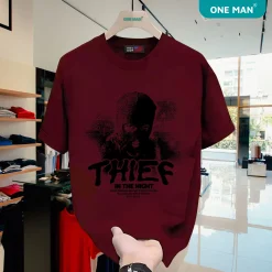 Áo thun nam nữ in hình Thief In The Night - AP259 - Đỏ
