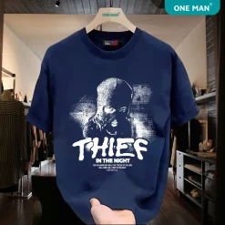 Áo thun nam nữ in hình Thief In The Night - AP259 - Xanh than