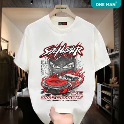 Áo thun nam nữ in hình Speedster - AP260 - Trắng