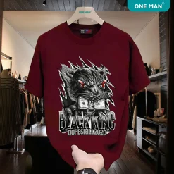 Áo thun nam nữ in hình Black King - AP261 - Đỏ