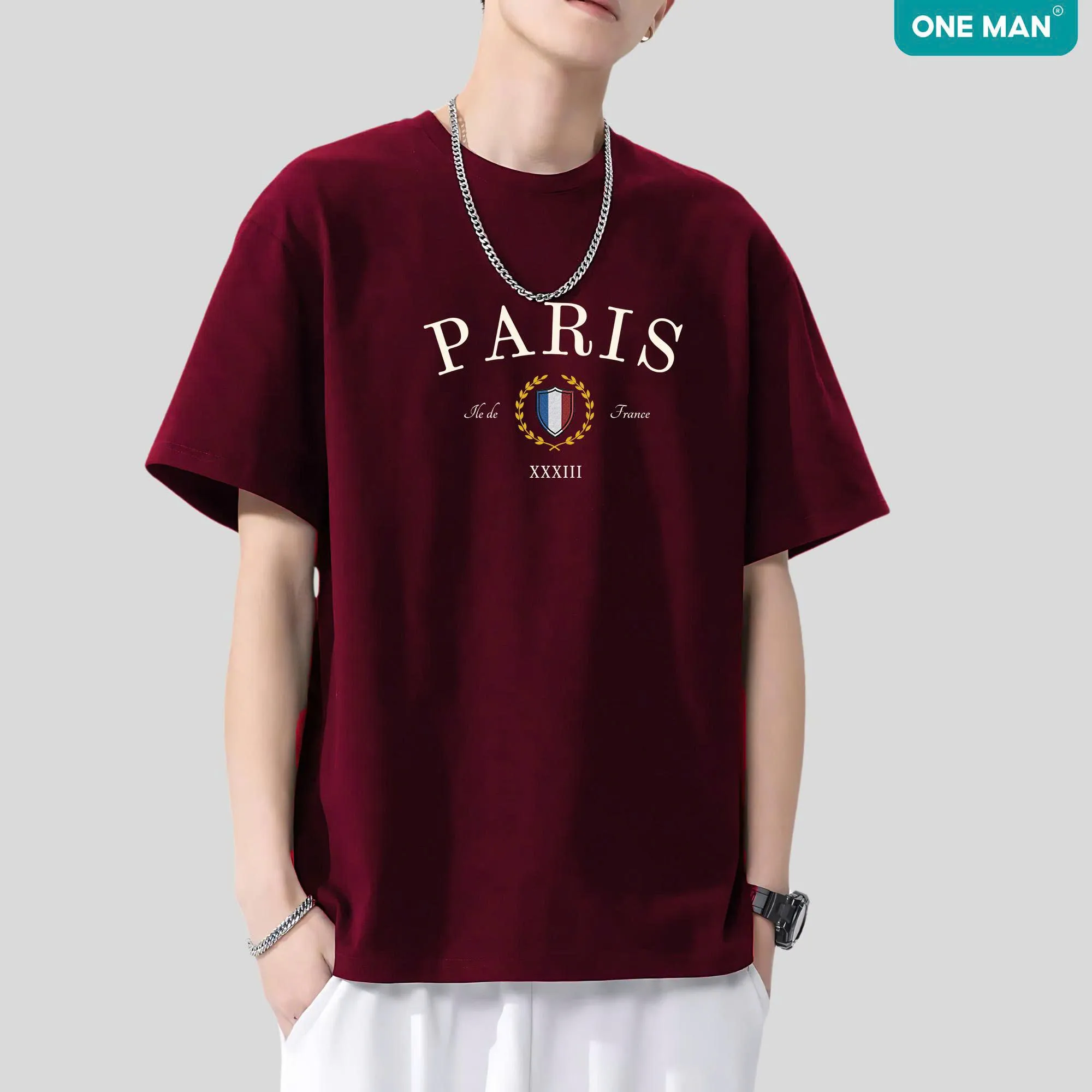 Áo thun cổ tròn Unisex Paris - AP314 - Nam 1