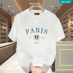 Áo thun cổ tròn Unisex Paris - AP314 - Trắng