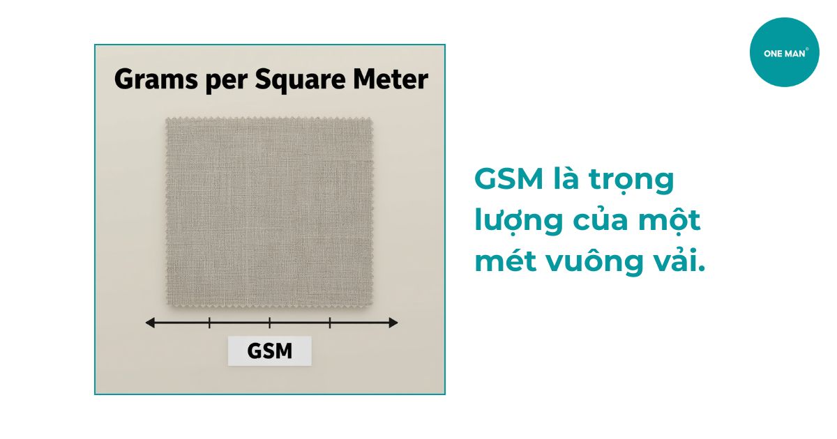 GSM là trọng lượng của một mét vuông vải