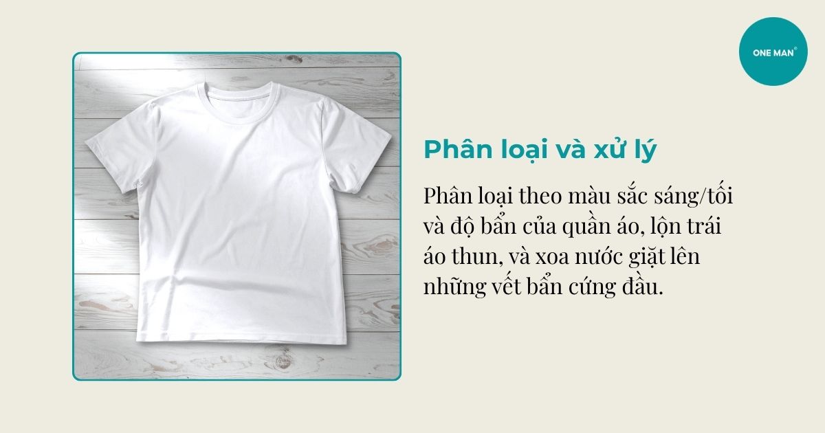 Phân loại và xử lý trước khi giặt