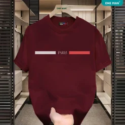 Bộ quần áo thun Unisex in hình Paris - SD294 - Đỏ