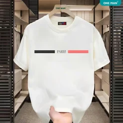 Bộ quần áo thun Unisex in hình Paris - SD294 - Trắng