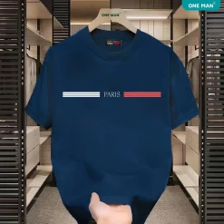 Bộ quần áo thun Unisex in hình Paris - SD294 - Xanh than