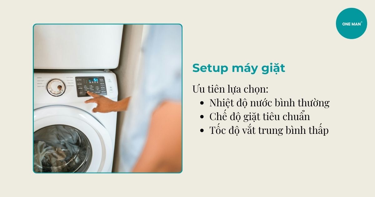 Setup máy giặt đúng cách
