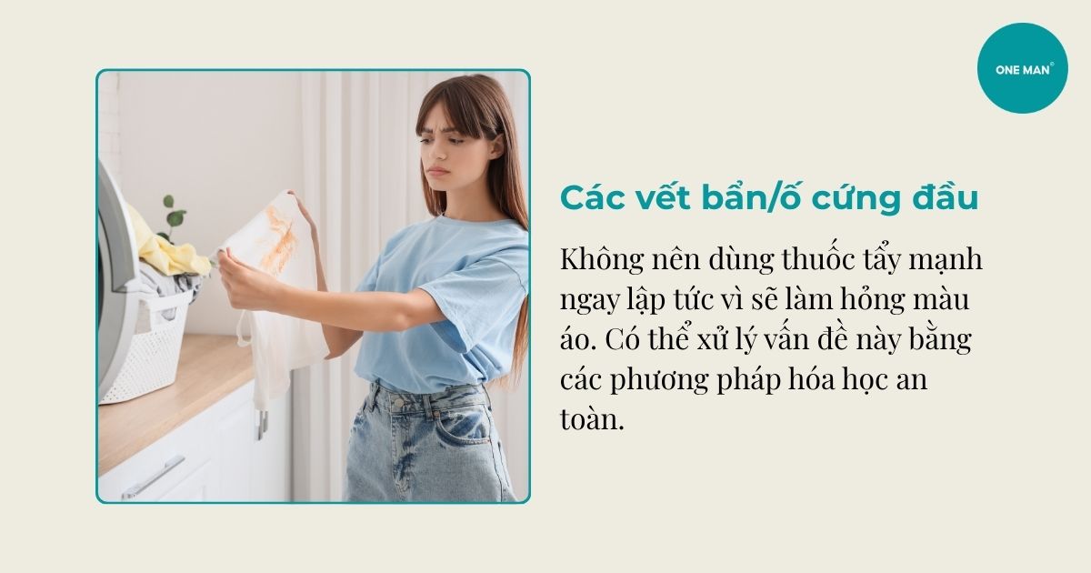 Xử lý các vết bẩn cứng đầu
