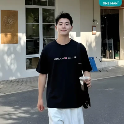 Áo thun 100% Cotton in hình London Carter - Nam 1