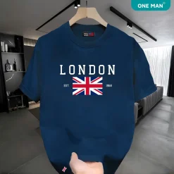 Áo thun cổ tròn 100 Cotton London - AP325 - Xanh Than