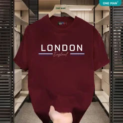 Áo thun Cotton in chữ London - AP321 - Đỏ
