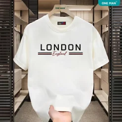 Áo thun Cotton in chữ London - AP321 - Trắng