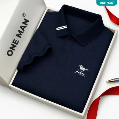 Áo Polo nam cổ bẻ Cotton Mem Thoang Khi - PL111 - Xanh Than 3
