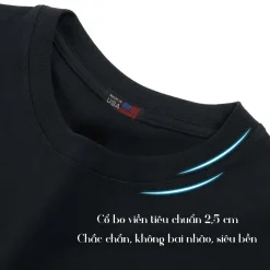 Áo thun 100 Cotton in hình Ngua Nhap Khau - AP193 - Đen 1