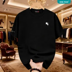 Áo thun 100 Cotton in hình Ngua Nhap Khau - AP193 - Đen 3