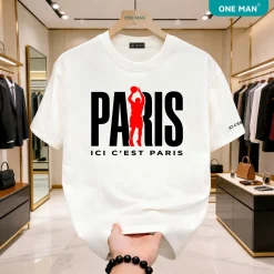 Áo thun cổ tròn Cotton Basic Form - AP414 - Trắng