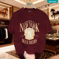 Áo thun cổ tròn in New York - AP330 - Đỏ