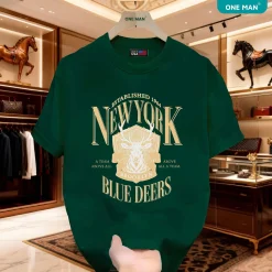 Áo thun cổ tròn in New York - AP330 - Xanh lá