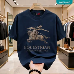 Áo thun cổ tròn Thoáng mát dây Dan Cotton 100 - AP397 - Xanh Than