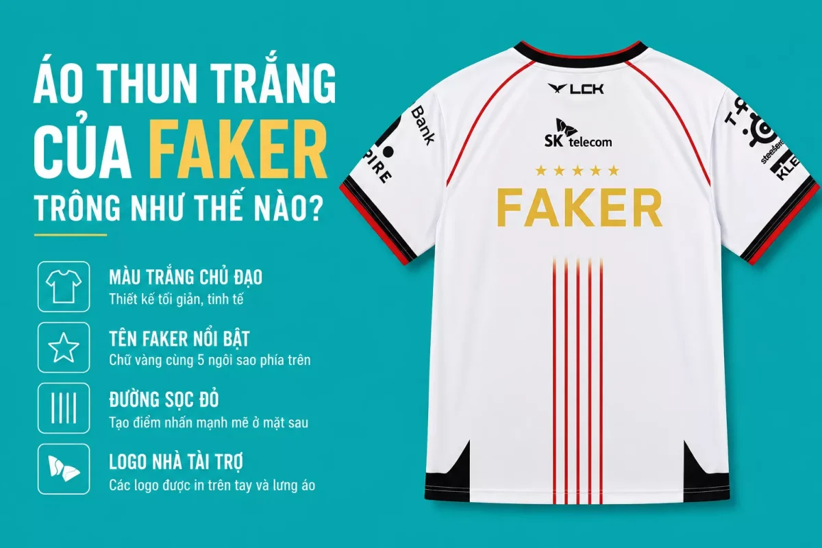 Áo thun trắng của Faker trông như thế nào?