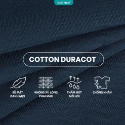 Áo thun Polo nam Cotton Duracot - PL000 - Xanh Than 1