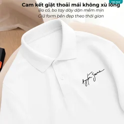 Áo thun Polo nam Cotton Duracot Tang Kem Hop - PL060 - Trắng 2